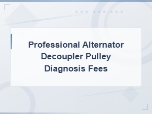 Alternator Decoupler Pulley Diagnosis Fees and Professional Repair Costs