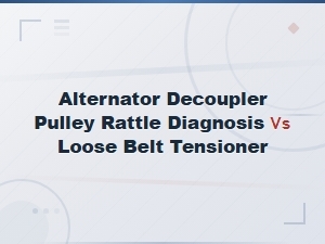Alternator Decoupler Pulley Rattle vs Loose Belt Tensioner: Diagnosis Guide